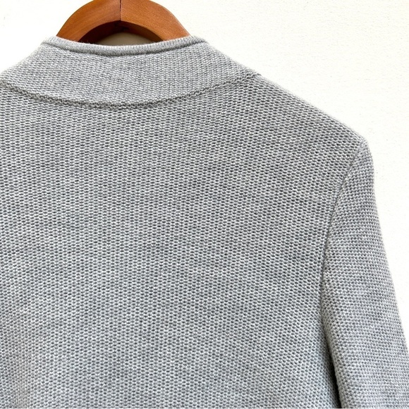 Talbots Lambswool Grey Double Button Up Long Sleeve Cardigan, Size Small Petite - Picture 7 of 11